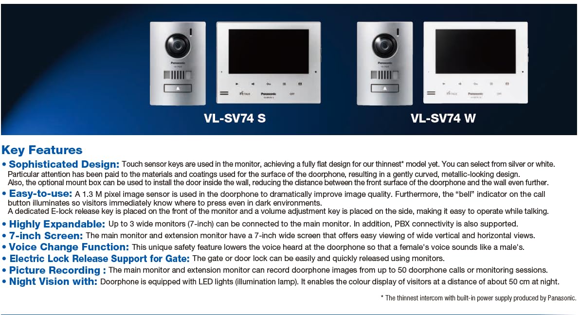 PanasonicVL-SV74SXNewlyLaunchedVideoIntercomSystemforHome_OfficewithVoiceChanger_NightVision_PictureRecordingFeature1