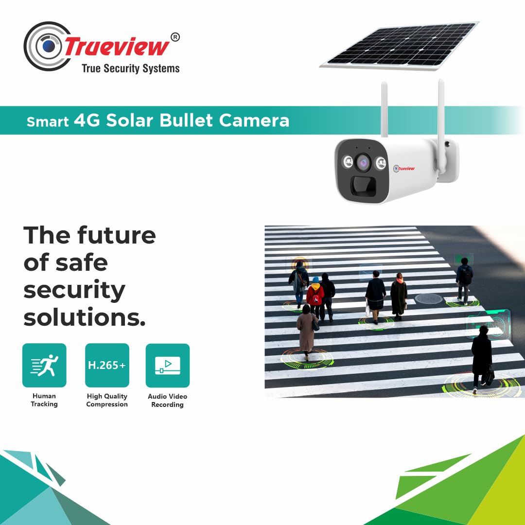 Trueview 4G SIM Solar Powered Bullet Camera Advanced CCTV Security Camera with 4MP Clarity, Wireless Connectivity, and Solar Efficiency for Uninterrupted Surveillance7